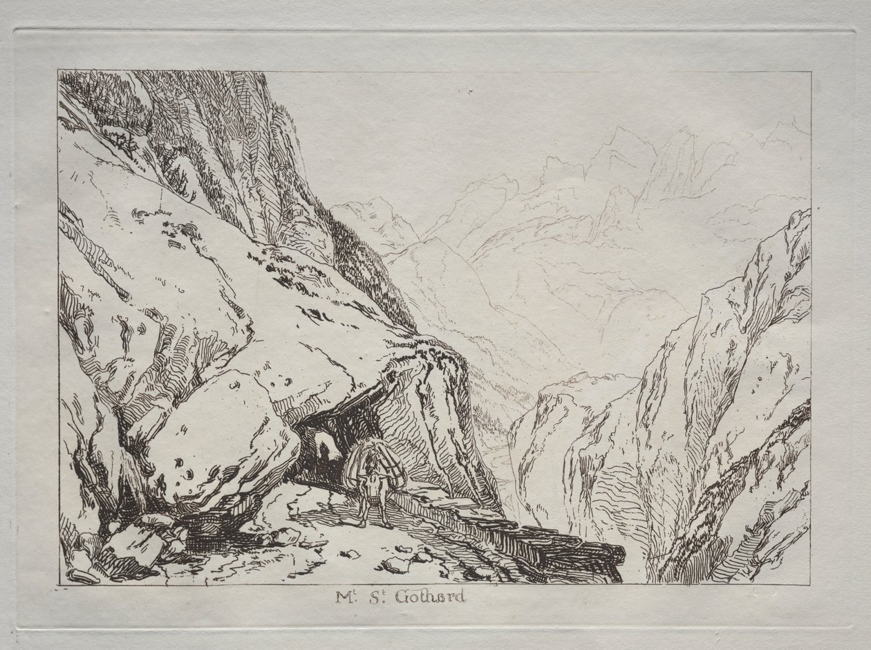Liber Studiorum: Mt. St. Gothard door Joseph Mallord William Turner