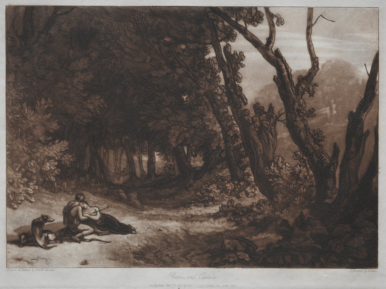 Liber Studiorum: Procris en Cephalus door Joseph Mallord William Turner