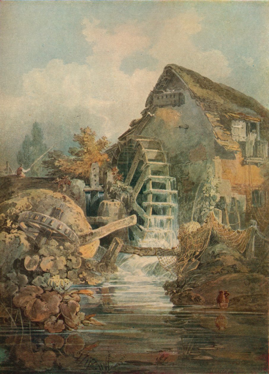 Marford Mill, Denbighshire, c1795 door Joseph Mallord William Turner