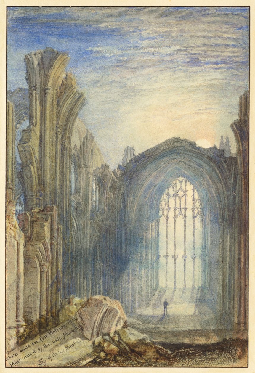 Abdij van Melrose door Joseph Mallord William Turner
