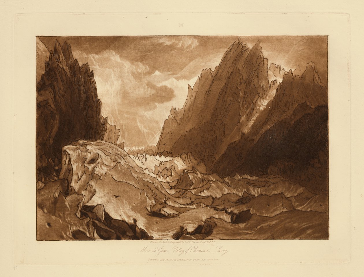 Mer de Glace door Joseph Mallord William Turner