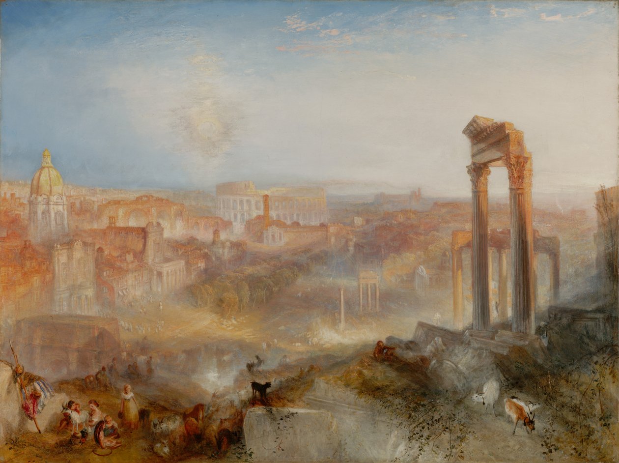 Het moderne Rome - Campo Vaccino door Joseph Mallord William Turner