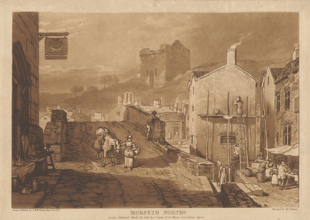 Morpeth, Northumberland door Joseph Mallord William Turner