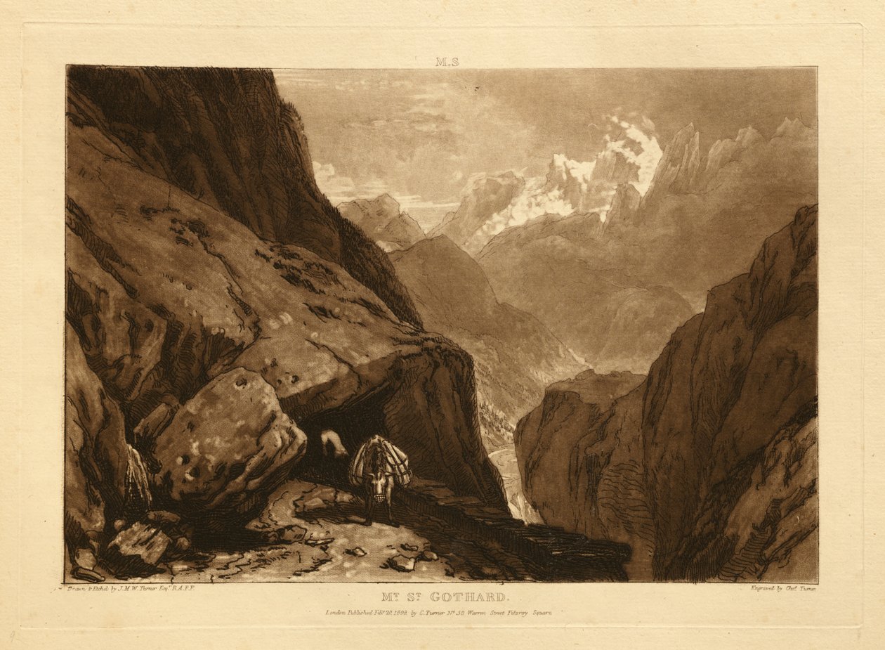 Sint-Gotthard door Joseph Mallord William Turner