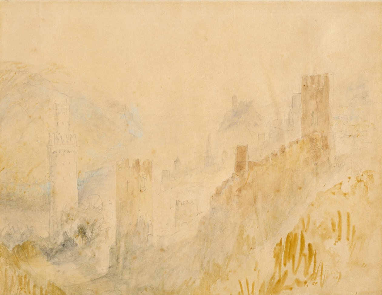 Oberwesel aan de Rijn door Joseph Mallord William Turner