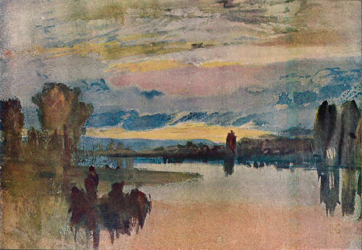 Op het meer bij Petworth - Avond, 1909 door Joseph Mallord William Turner