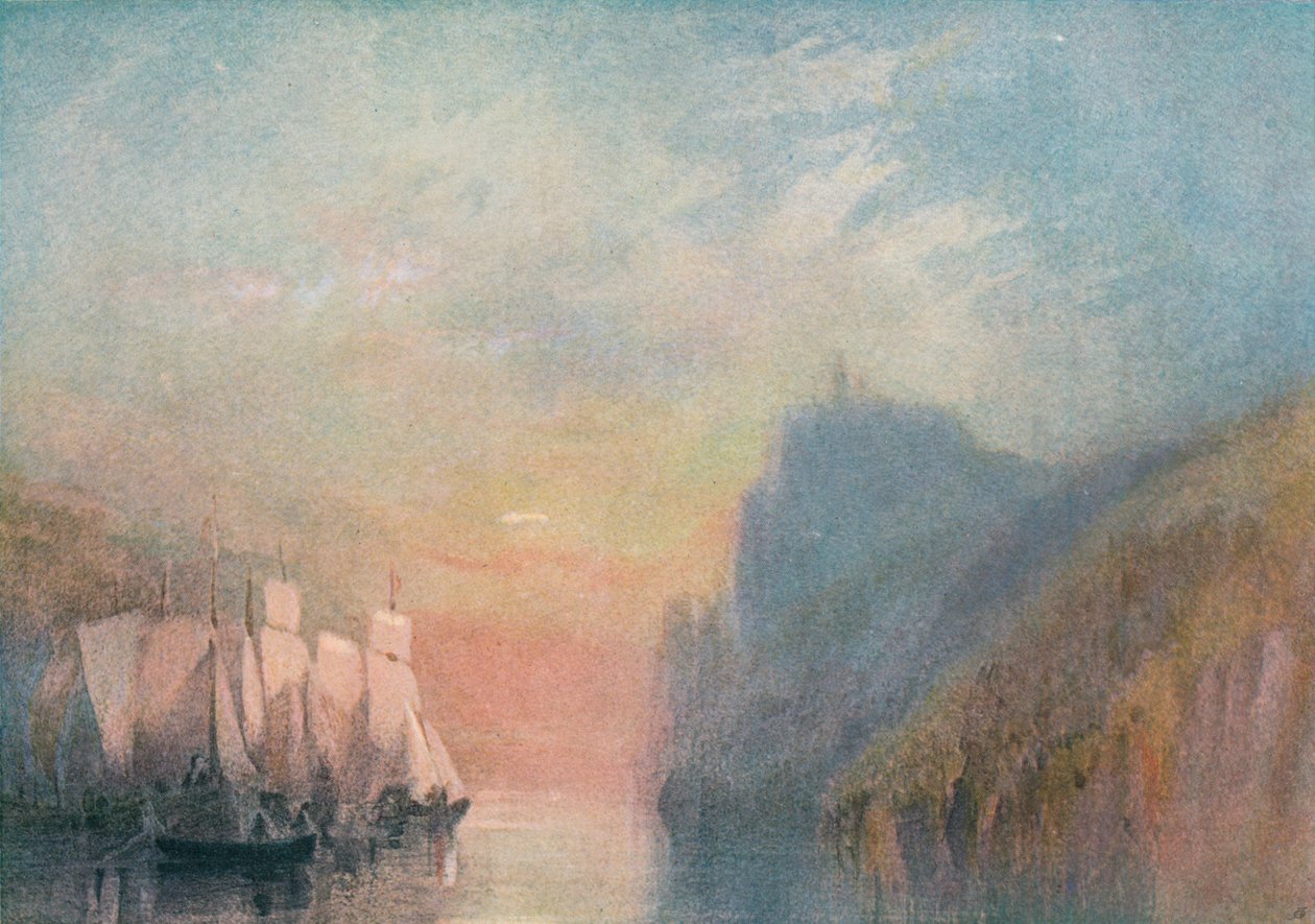 Aan de Rijn, ca. 1825 door Joseph Mallord William Turner