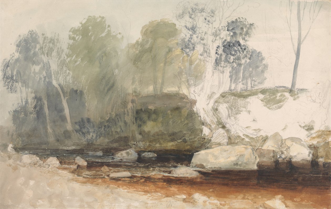 Aan de Washburn (studie) door Joseph Mallord William Turner