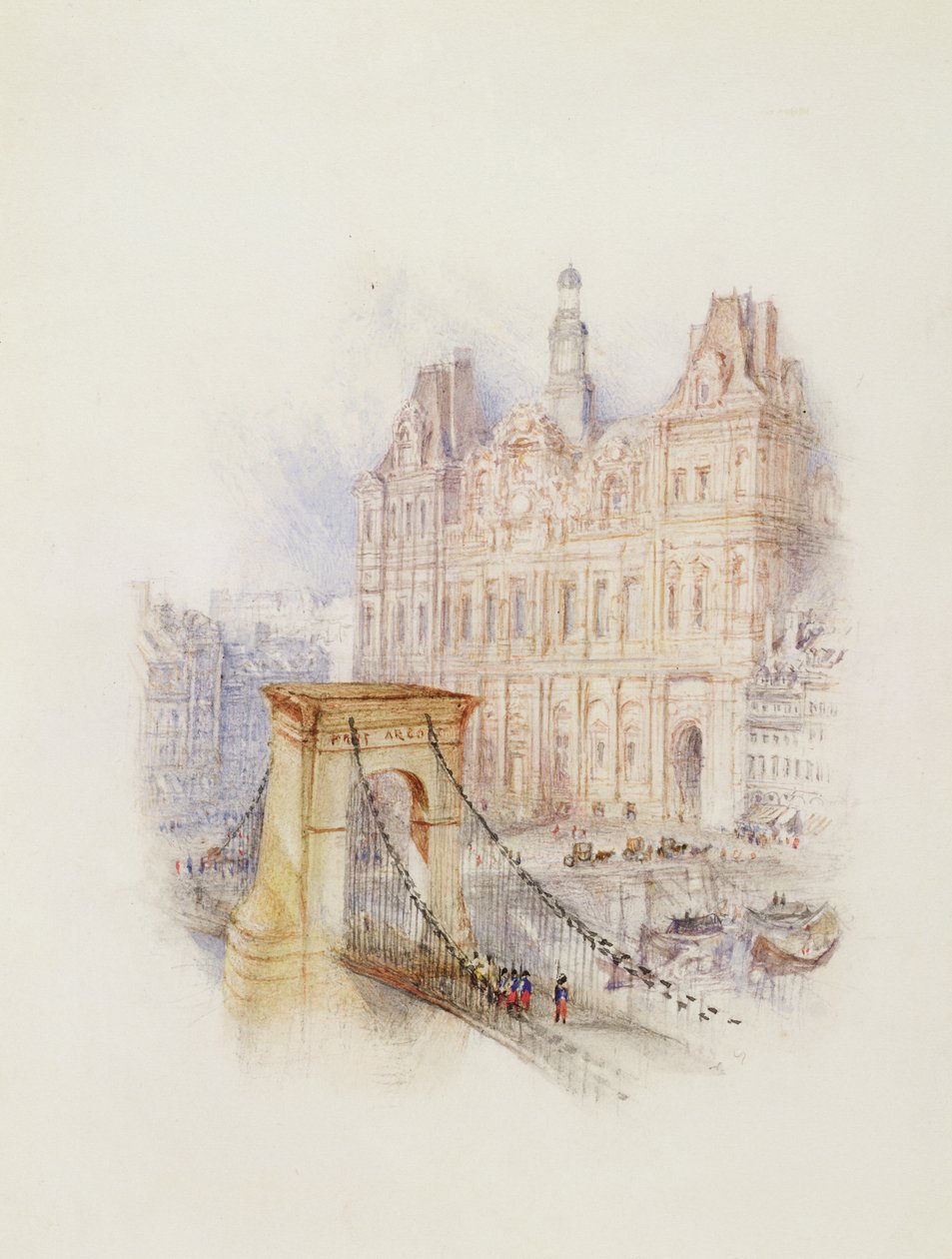 Parijs: Hotel de Ville door Joseph Mallord William Turner