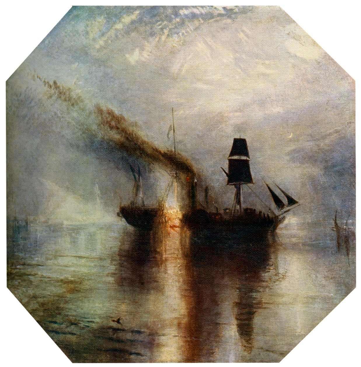 Vrede, Begrafenis op Zee van het Lichaam van Sir David Wilkie, ca. 1842, 1912 door Joseph Mallord William Turner