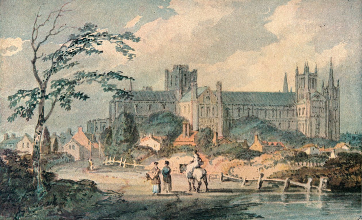 Kathedraal van Peterborough vanuit het Noorden, 1909 door Joseph Mallord William Turner