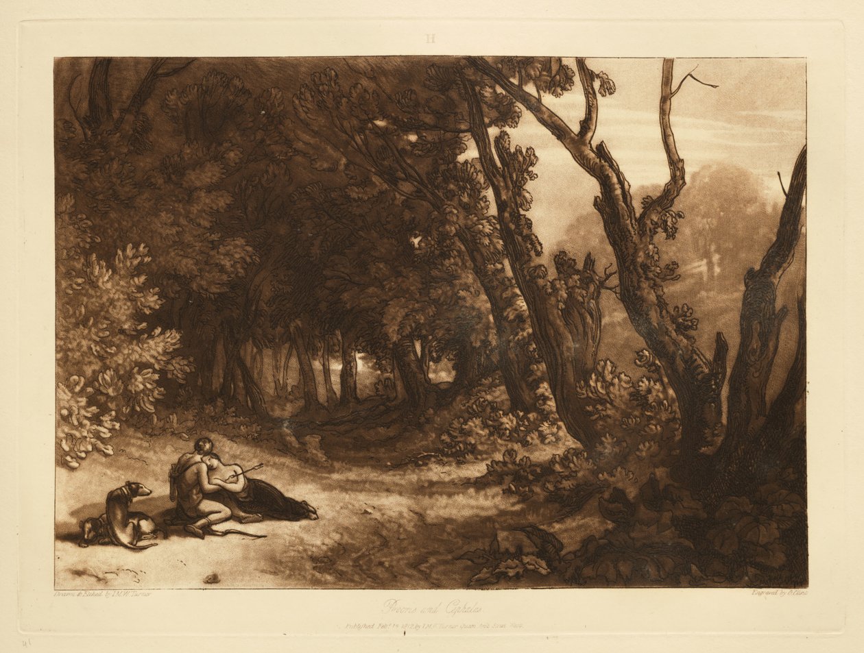 Procris en Cephalus door Joseph Mallord William Turner