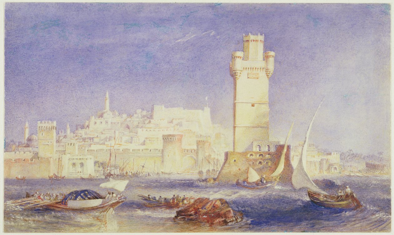 Rhodos door Joseph Mallord William Turner