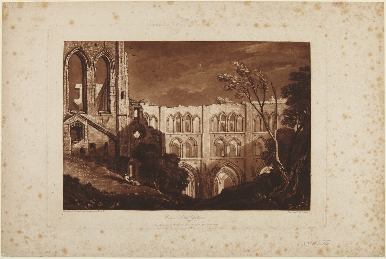 Abdij van Rievaulx, Yorkshire door Joseph Mallord William Turner
