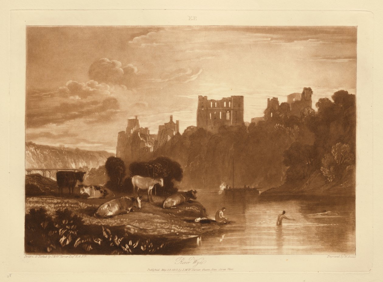 De rivier de Wye door Joseph Mallord William Turner