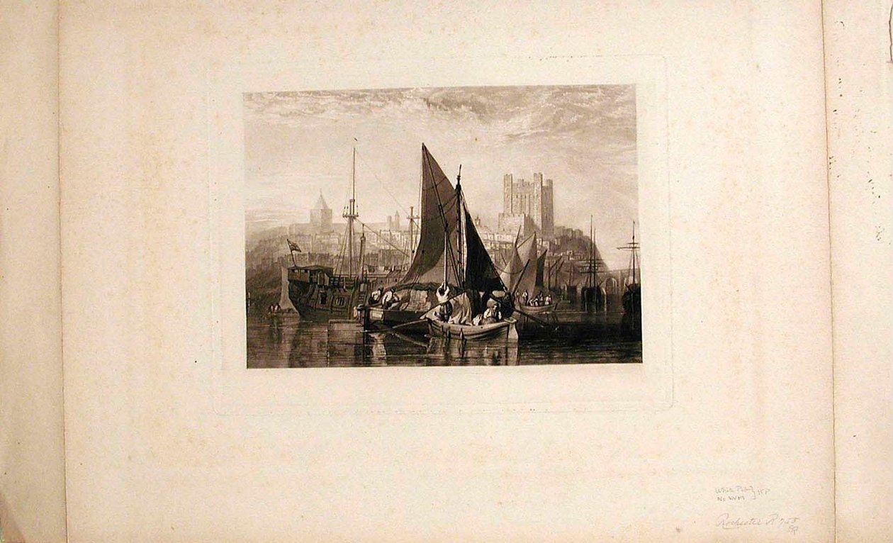 Rochester aan de rivier de Medway door Joseph Mallord William Turner