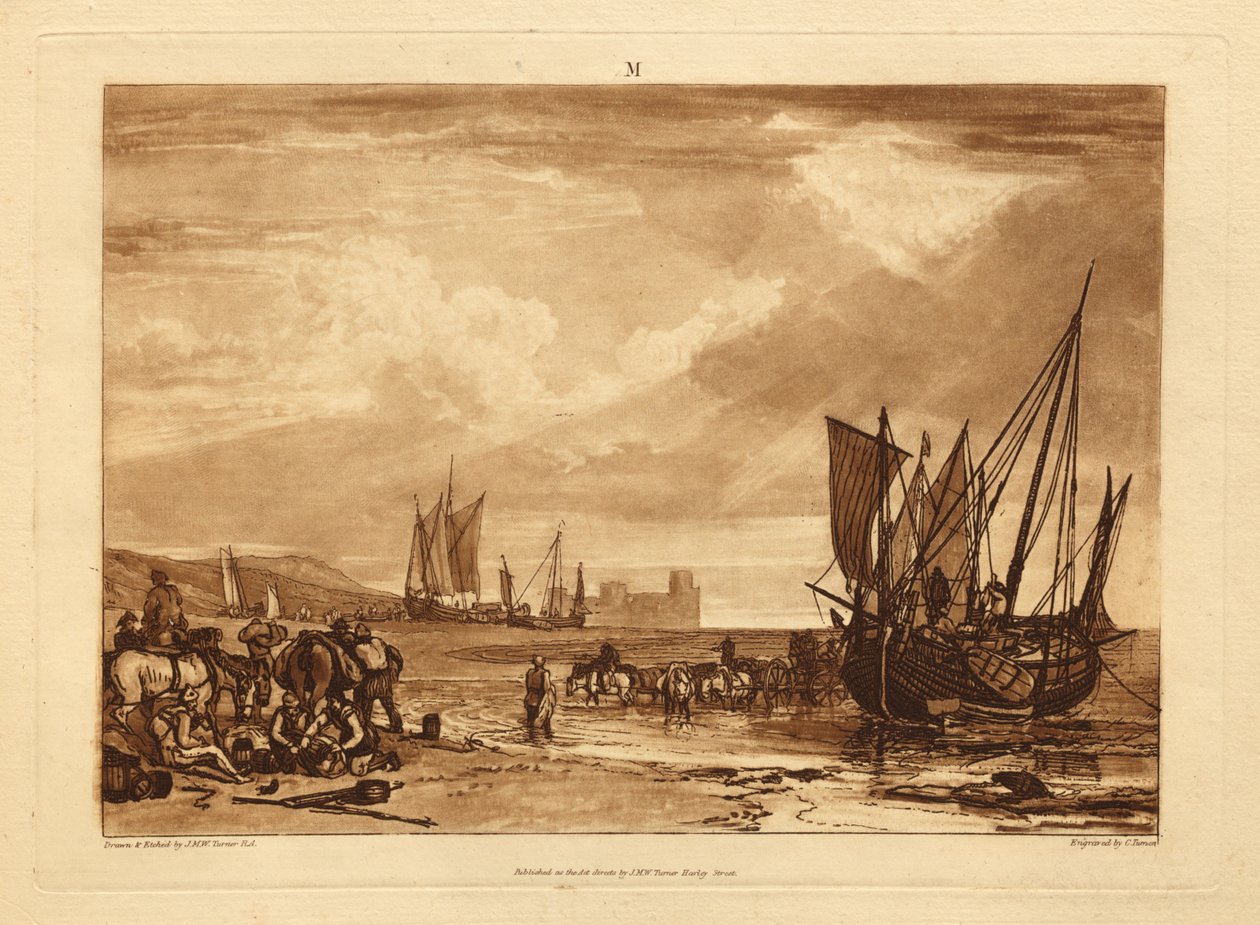 Tafereel aan de Franse kust door Joseph Mallord William Turner