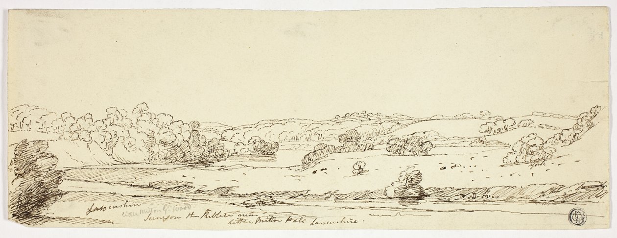 Scènes op de Kibble bij Little Milton Hall, Lancashire door Joseph Mallord William Turner