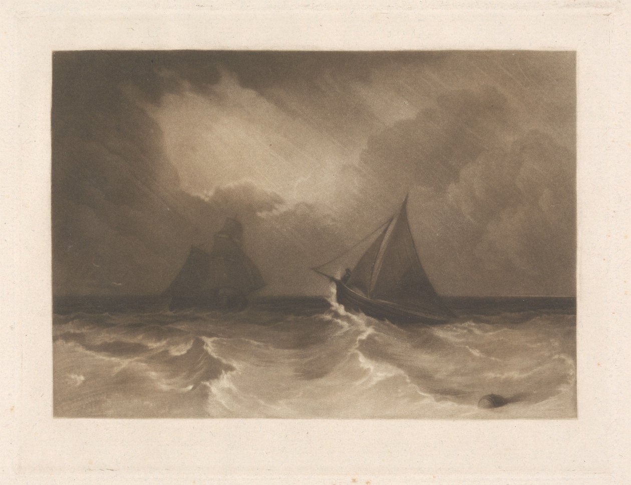 Schip en kotter door Joseph Mallord William Turner