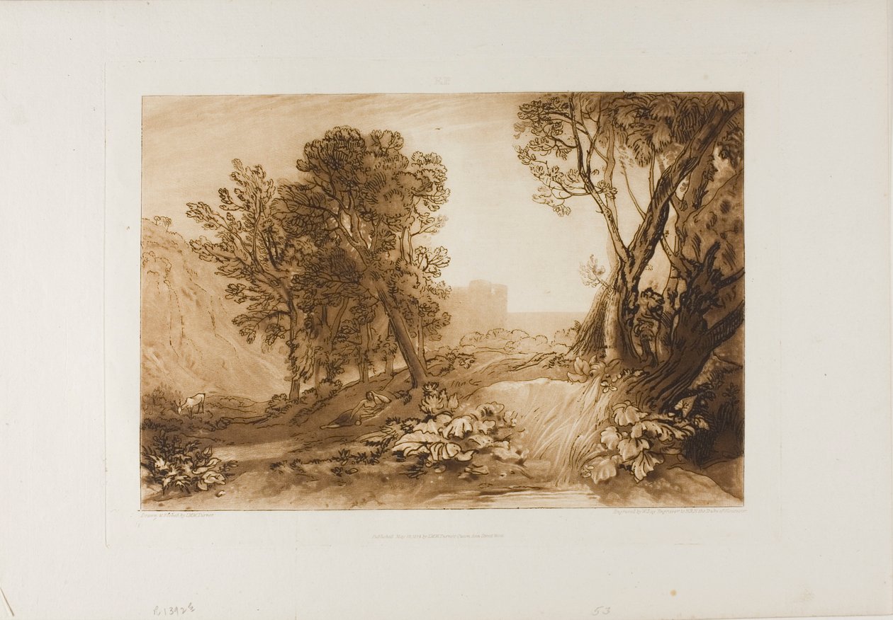 Eenzaamheid, plaat 53 uit Liber Studiorum door Joseph Mallord William Turner