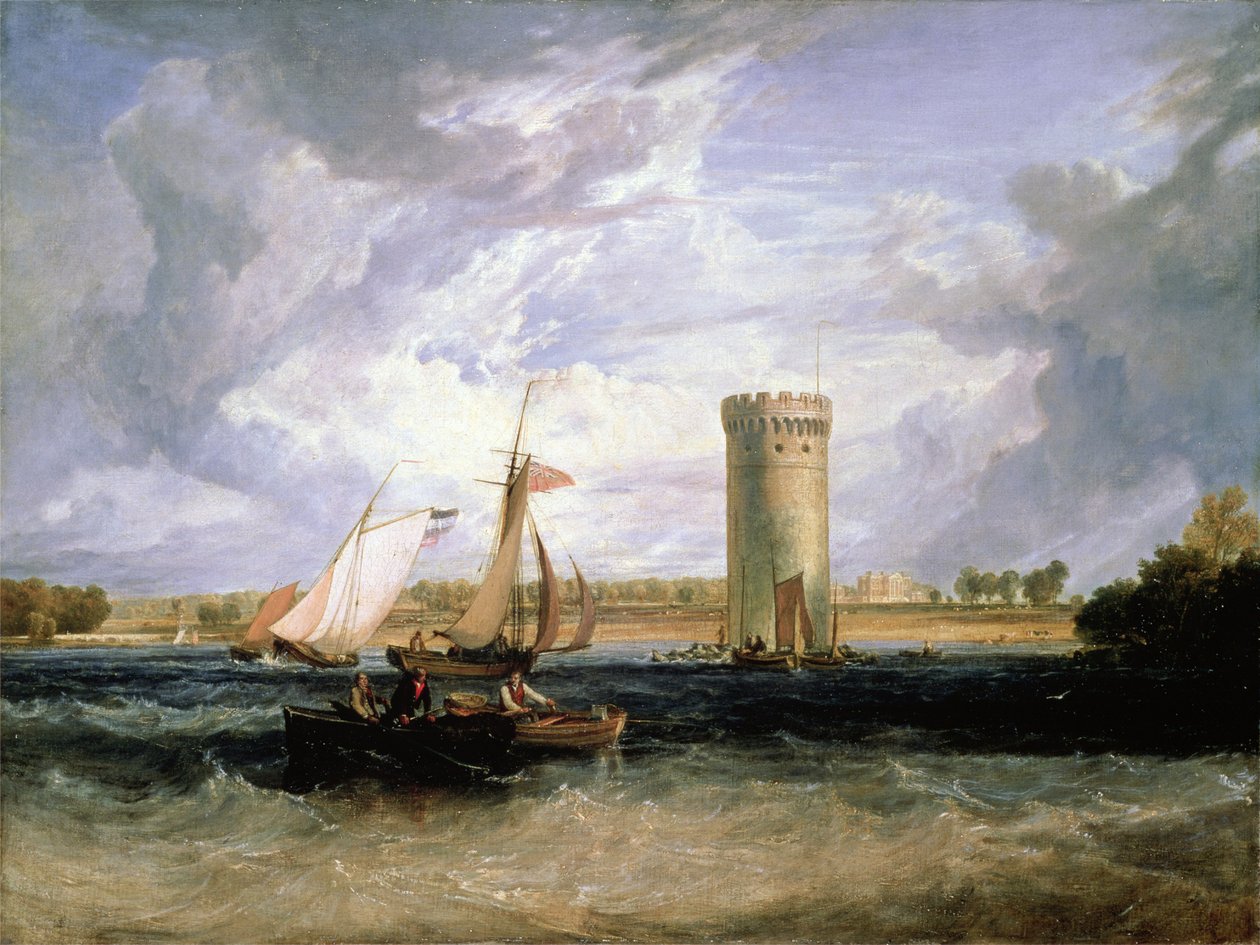 Tabley, het landgoed van Sir J.F. Leicester Bt.: Winderige dag door Joseph Mallord William Turner