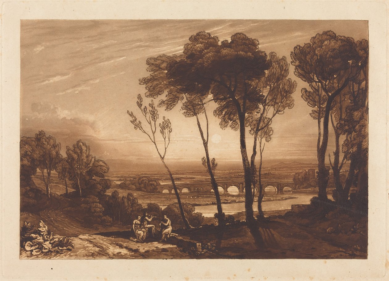 De brug op middellange afstand door Joseph Mallord William Turner