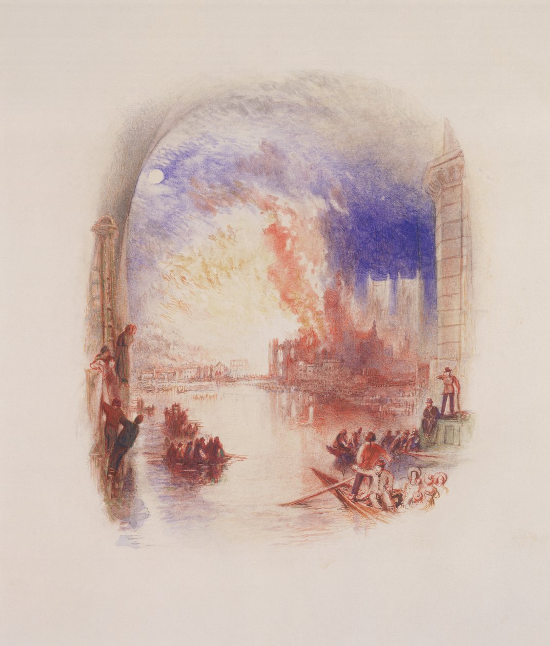 De brand van de parlementsgebouwen door Joseph Mallord William Turner