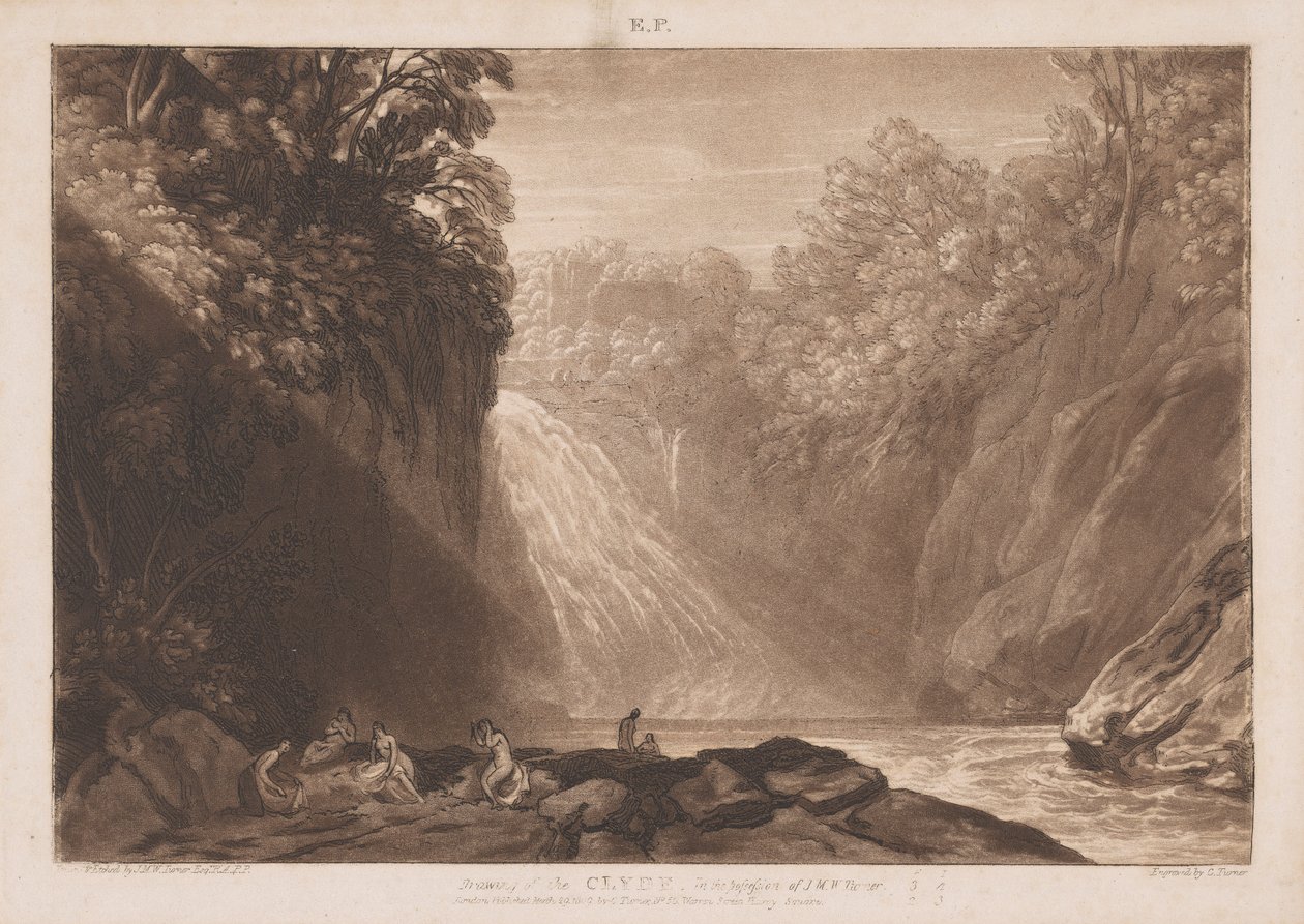 De tekening van de Clyde door Joseph Mallord William Turner