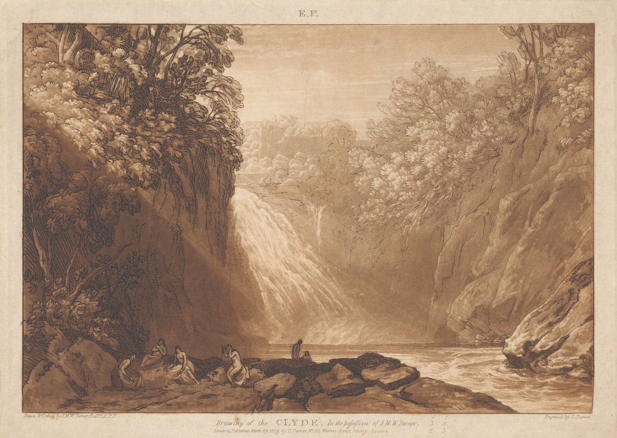 De tekening van de Clyde door Joseph Mallord William Turner