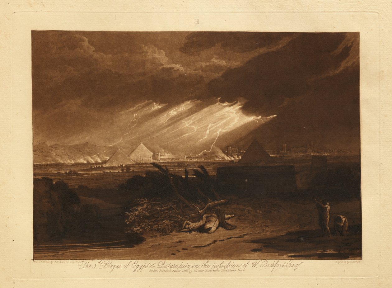 De vijfde plaag van Egypte door Joseph Mallord William Turner