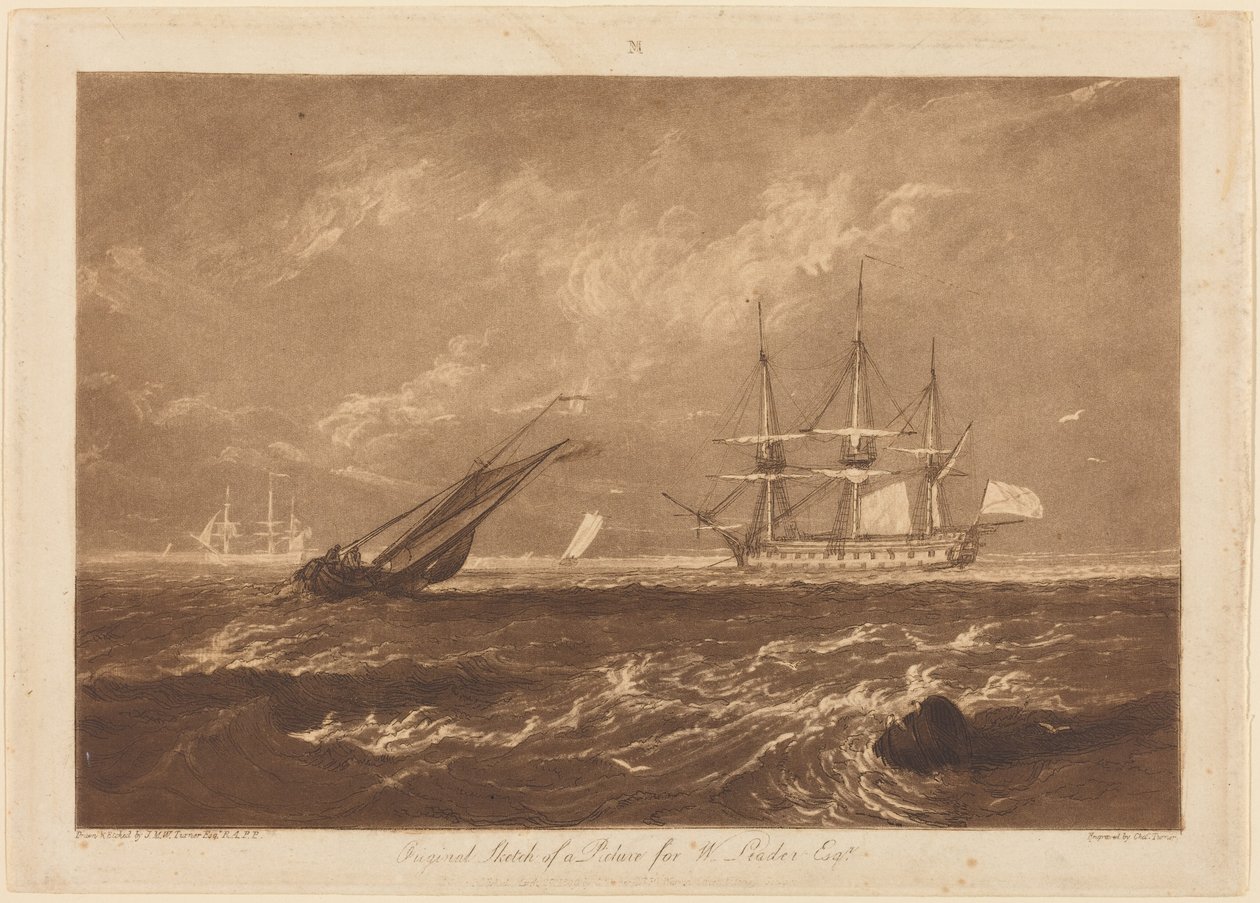 Het zeestuk Leader door Joseph Mallord William Turner