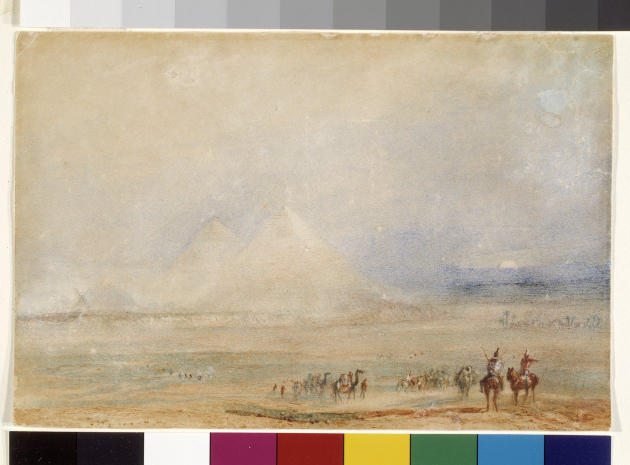 De Piramides bij Gizeh, circa 1832 door Joseph Mallord William Turner