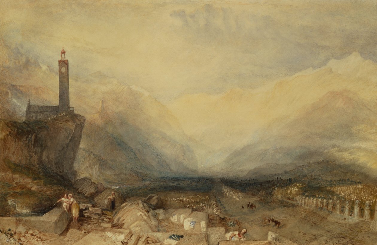 De Splugenpas door Joseph Mallord William Turner