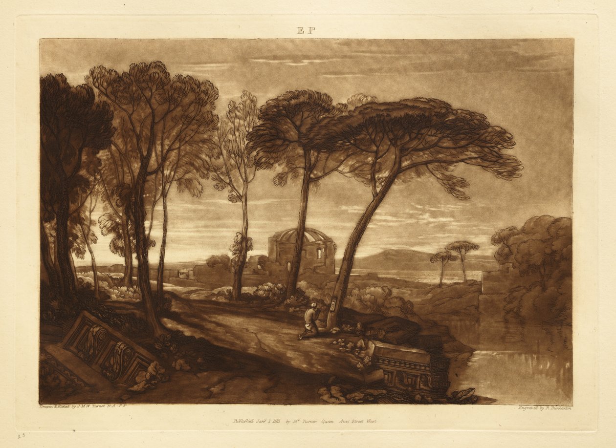 De tempel van Minerva Medica door Joseph Mallord William Turner