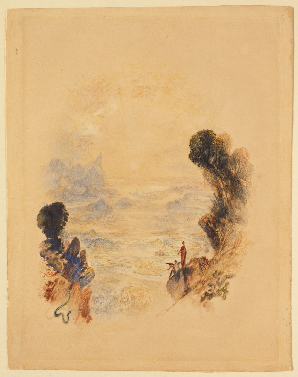 De verzoeking van Christus op de berg door Joseph Mallord William Turner