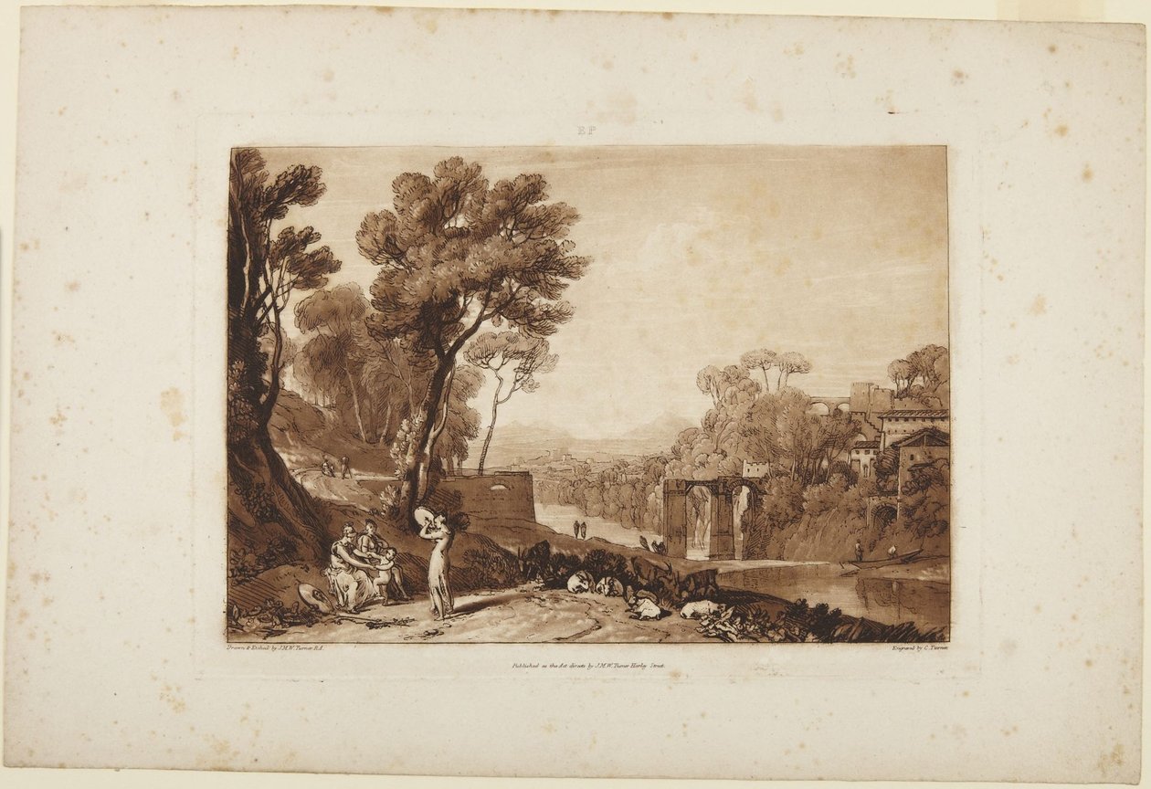 De vrouw en de tamboerijn door Joseph Mallord William Turner
