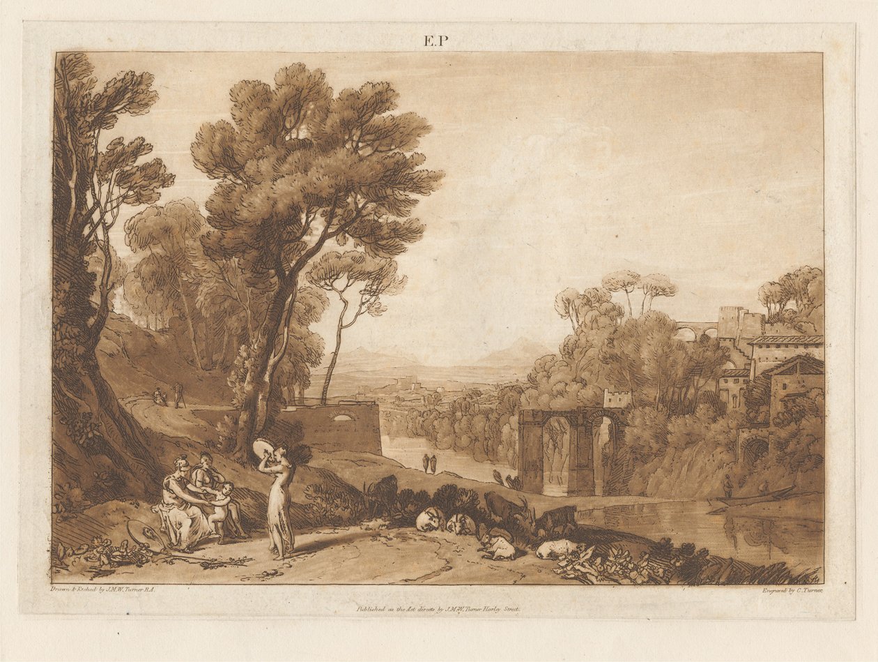 De vrouw en de tamboerijn door Joseph Mallord William Turner