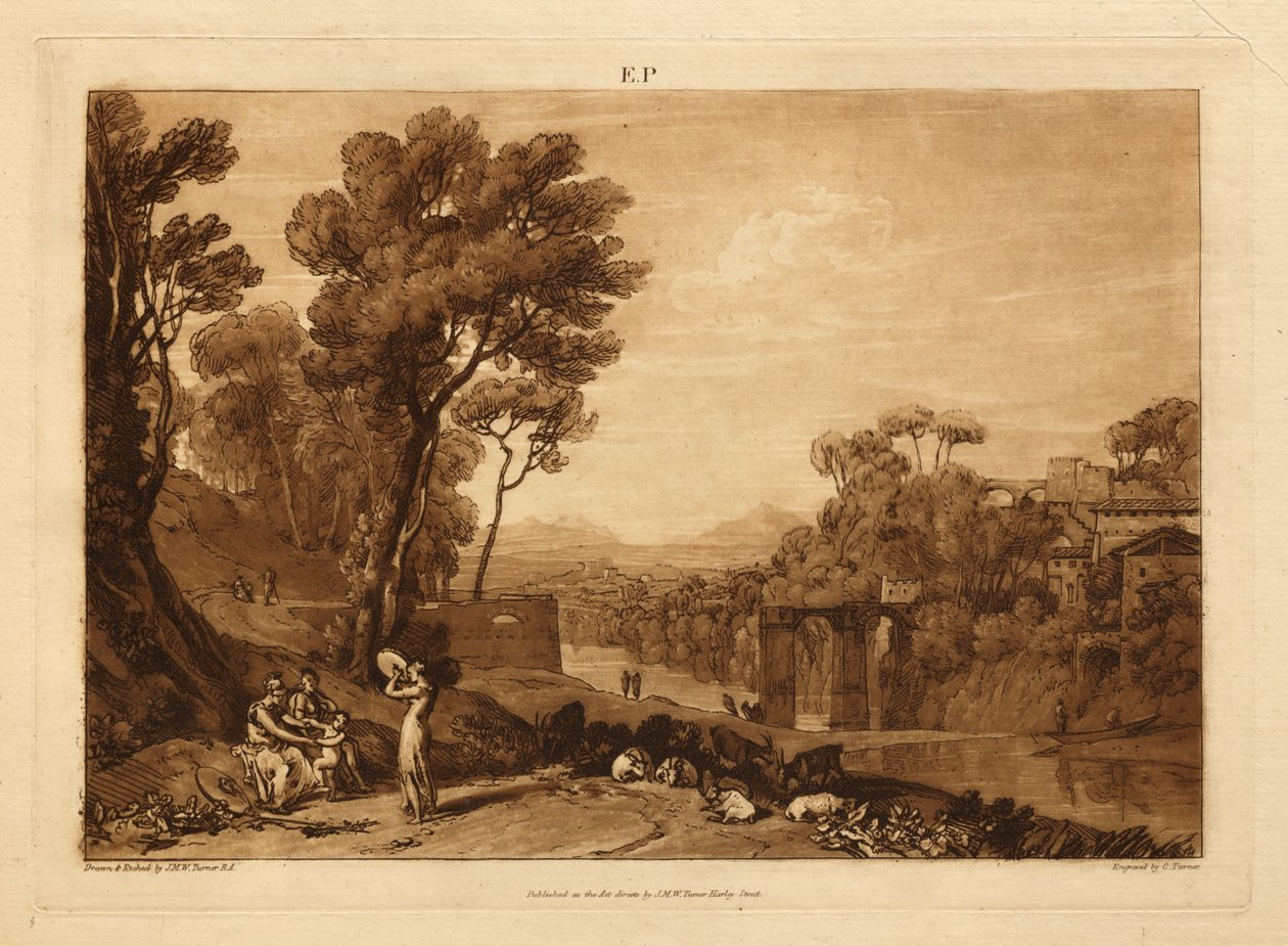 De vrouw en de tamboerijn door Joseph Mallord William Turner