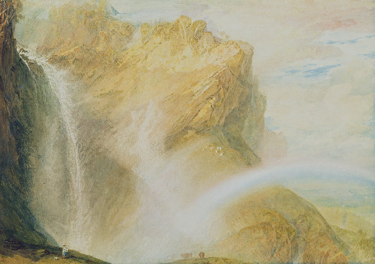 Bovenste waterval van de Reichenbach door Joseph Mallord William Turner