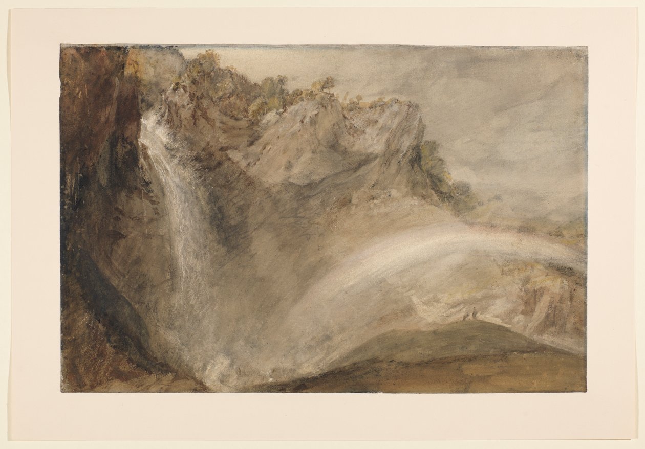 Bovenste watervallen van de Reichenbach, 1802 door Joseph Mallord William Turner