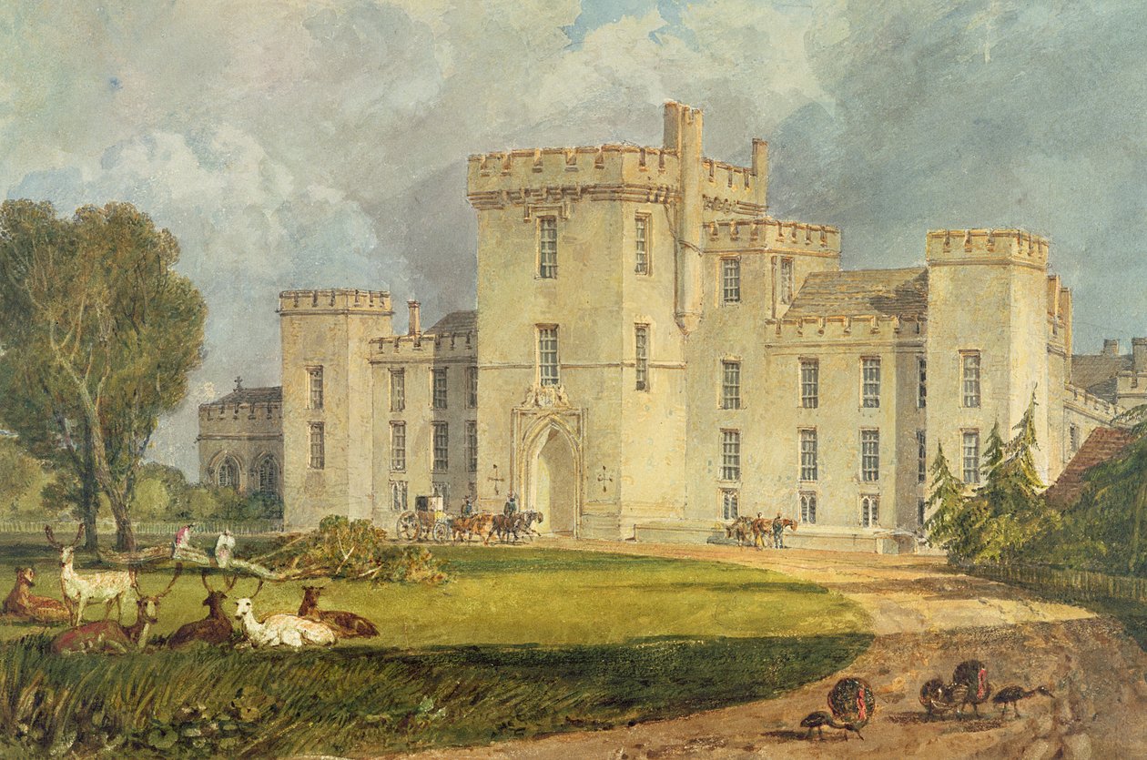 Uitzicht op Hampton Court vanuit het Noordwesten door Joseph Mallord William Turner