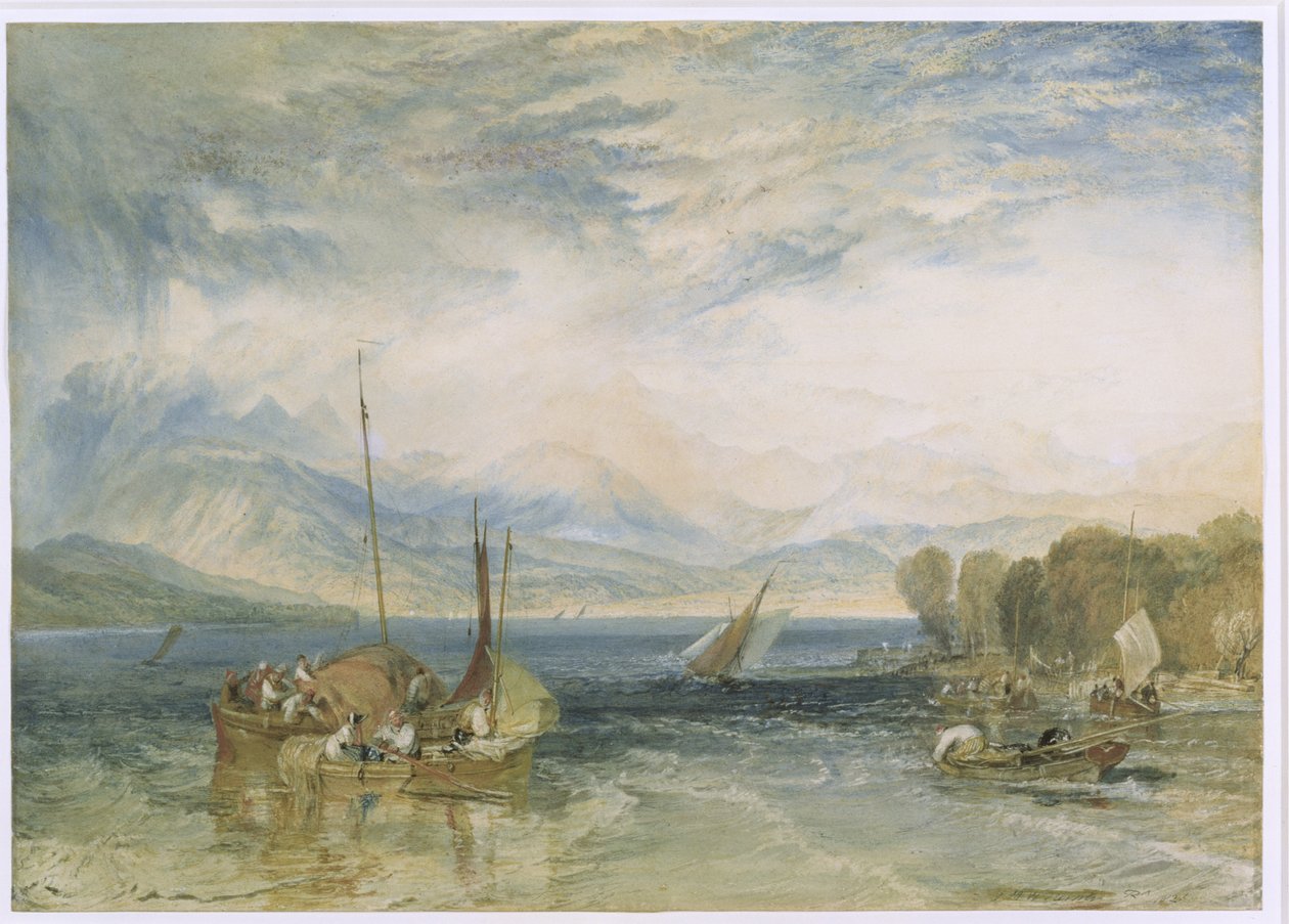 Windermere, 1821 (na restauratie) door Joseph Mallord William Turner