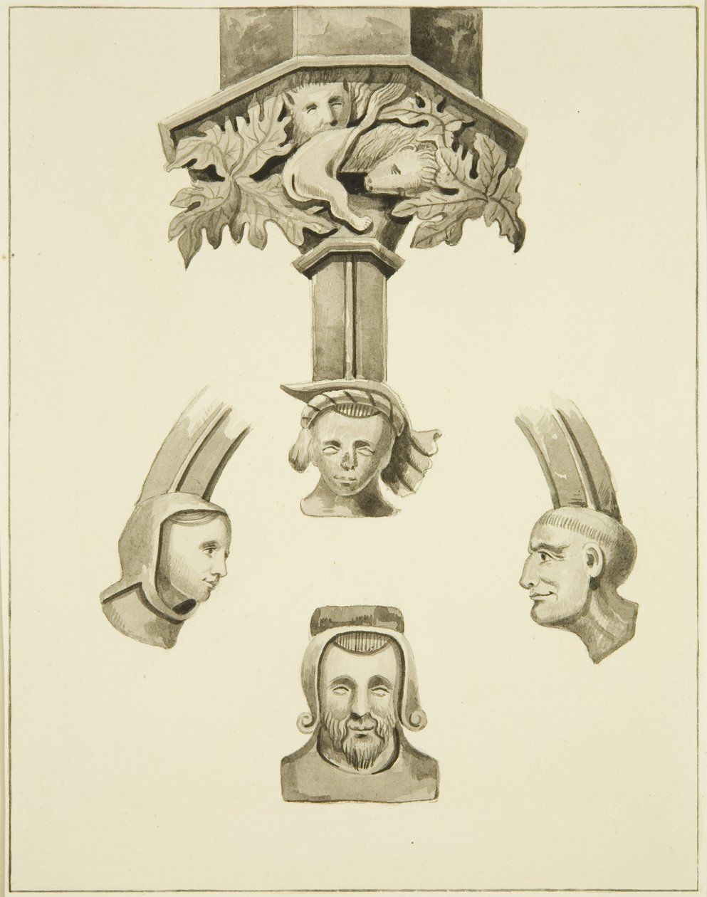 Kraagstenen in de St Mark