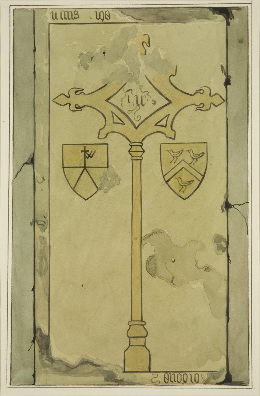 Grafsteen in Temple Church door Joseph Manning