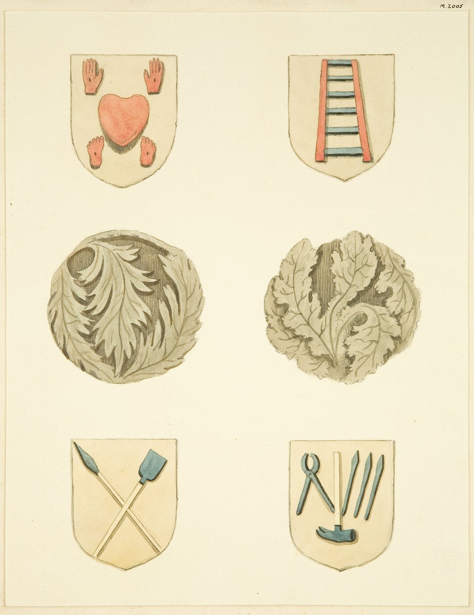 Gewelfstenen in het plafond van de Redcliffe Kerk door Joseph Manning