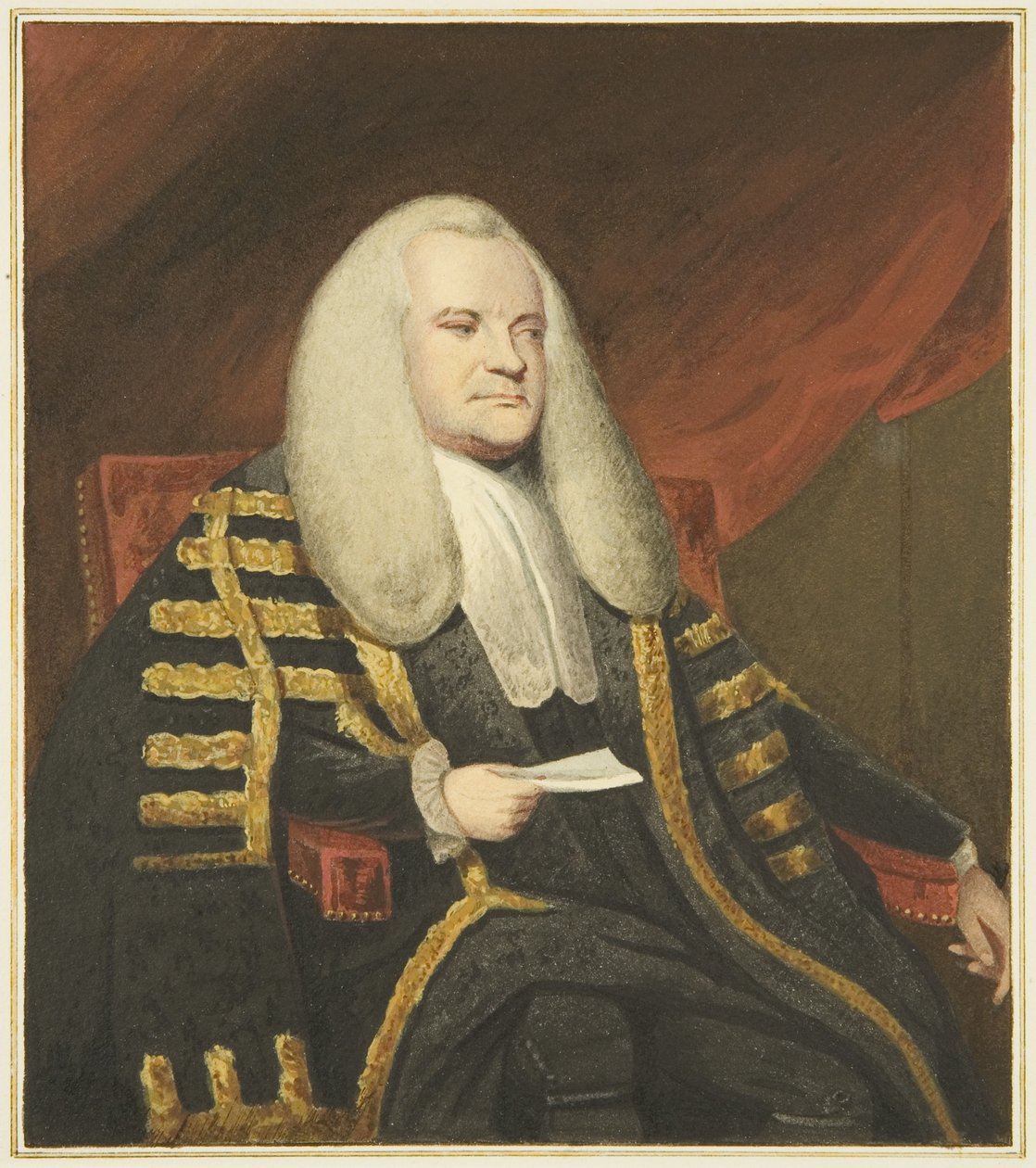 Portret in het Mansion House, Queen Square, van Lord Ashburton door Joseph Manning