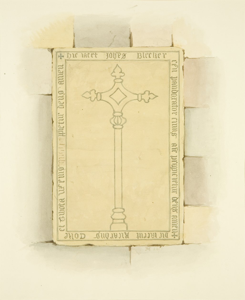 Grafsteen voor het graf van Canynges in St Mary Redcliffe door Joseph Manning