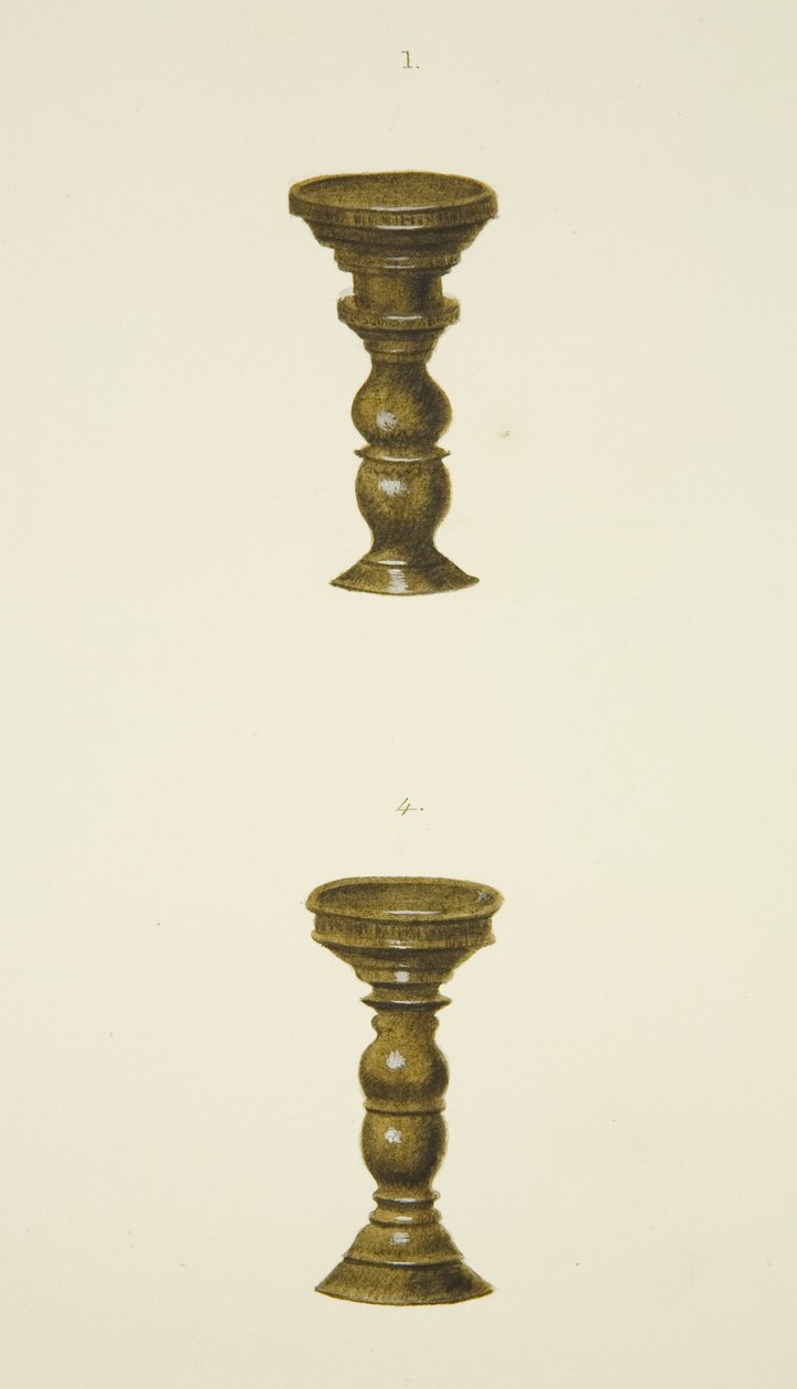 Twee van de pilaren (nagels) voor de Beurs door Joseph Manning