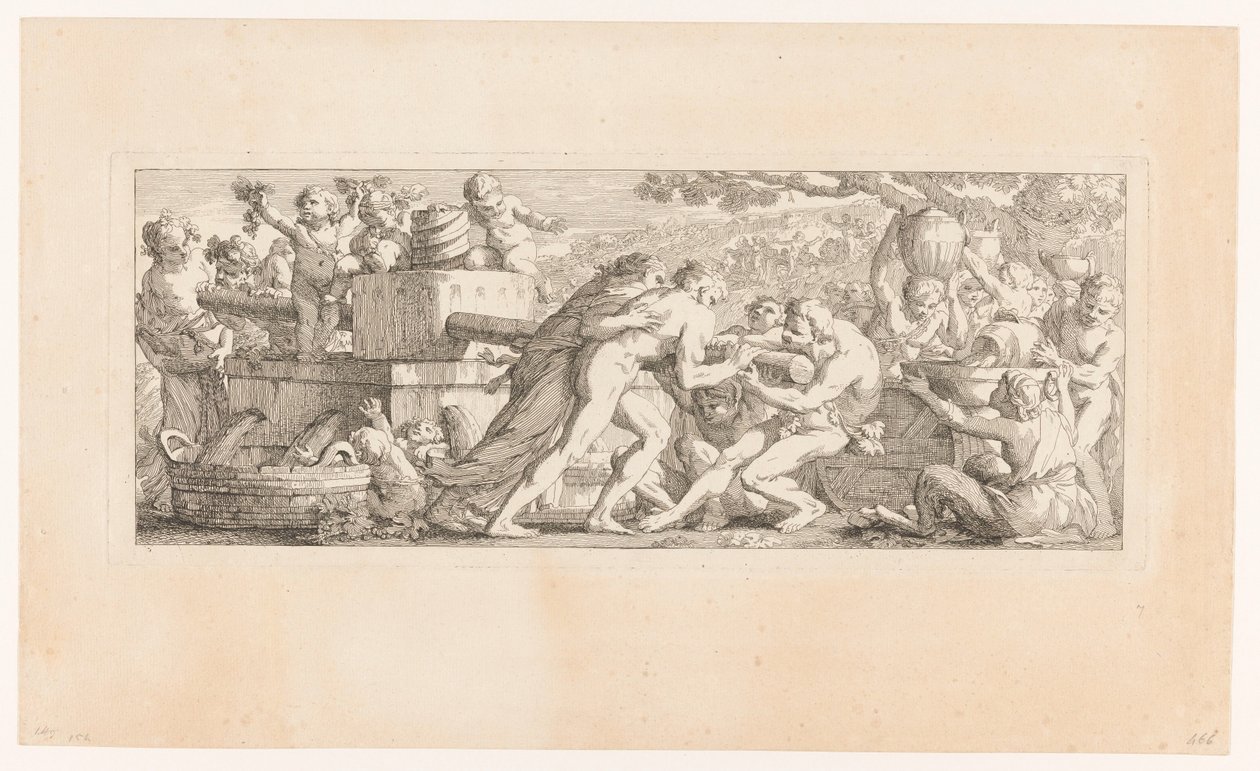 De wijnpers door Joseph Marie Vien (I)