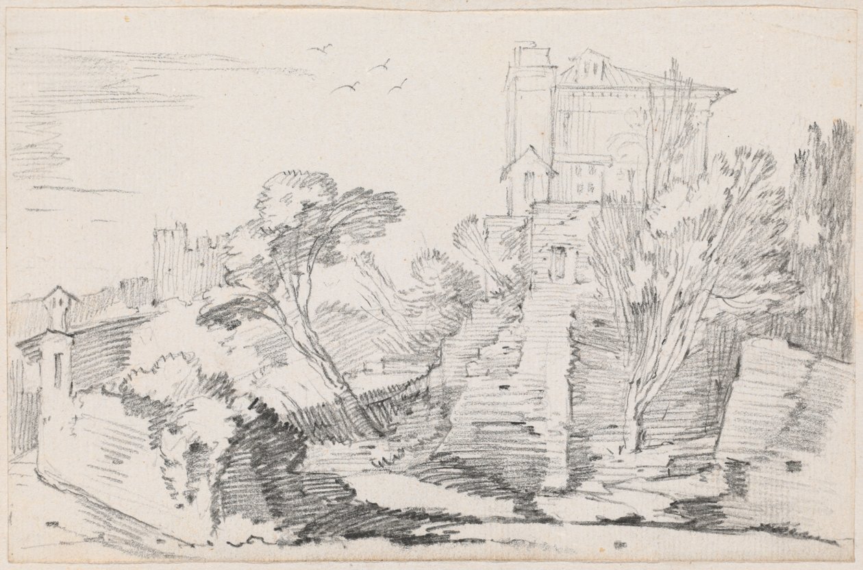 Casino Farnese op de Palatijnse heuvel, Rome door Joseph Marie Vien